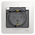 Розетка с рамкой 2P+E 16А/250В шторки с крышкой IP44 белый GLOSSA	GSL000148