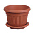 Кашпо ЛИВИЯ D200мм 2,8л с поддоном терракотовый М 3019