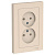 Розетка 2-я ATLASDESIGN без заземл. 16А в сборе беж. ATN000220