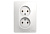 Розетка 2-ая 2Р белый GLOSSA GSL000120