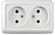 Розетка 2-м ОП Олимп 16А IP20 бел Universal Б-О0102