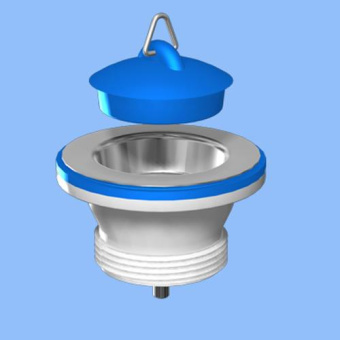 Выпуск с нерж.сеткой и пробкой