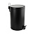 Ведро 12 л, круглое с педалью, черного цвета, из нержавеющей стали марки 410 2412