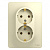 Розетка 2-ая 2P+E 16А/250В беж. GLOSSA GSL000224