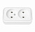 Розетка Bylectrica 2мест. ОУ 10А бел. пласт. IP54 A16-260