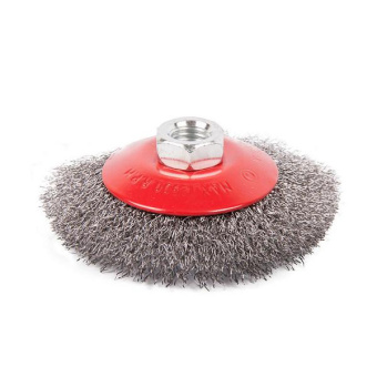 2302031-shchetka-krazovka-konicheskaya-dlya-ushm-steel-vitaya-provoloka-radders