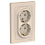 Розетка 2-я ATLASDESIGN с заземл.  16А в сборе беж.  ATN000224 