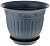 Кашпо "Виноград" D22 с поддоном 2,25л антрацит