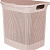 Корзина для белья Keeplex Ajur с откидной крышкой 35л 43х34х45см бежевый топаз KL410011005