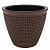 Кашпо "Ротанг" (2,25л.) Цв. Тёмно-коричневый (Арт. КШ-0997) НС