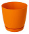 Горшок для цветов "ФРЕЗИЯ 1" апельсин 2л