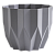 Кашпо 0,8л "Геометрия" Серый жемчуг арт. КШ-4113