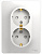 Розетка 2-ая 2P+E 16А/250В шторки белый GLOSSA	GSL000126