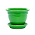 Горшок фиалочница зел. глянец 035-0-016