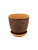 Кашпо керамическое Мрамор Коричневый d14													