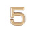 Цифра из пластика (самоклеющаяся) 40х32 5 мат.зол LNP4 MG #5