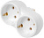 Развет-ль 2 роз. 16А белый (линейный, земля) РВ16-373 Bylectrica