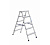 Стремянка двухсторонняя Alumet AD7205, алюминиевая, 2 x 5 ступеней, 1,14 м
