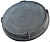 Люк канализ. полимерный 15 кН круглый черный (758х60мм)